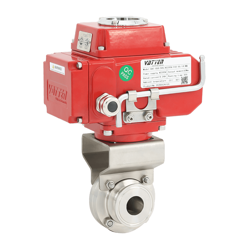 Elektrisk sanitær klemme sommerfugleventil