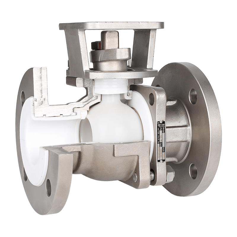 Manuel fluorforet kugleventil