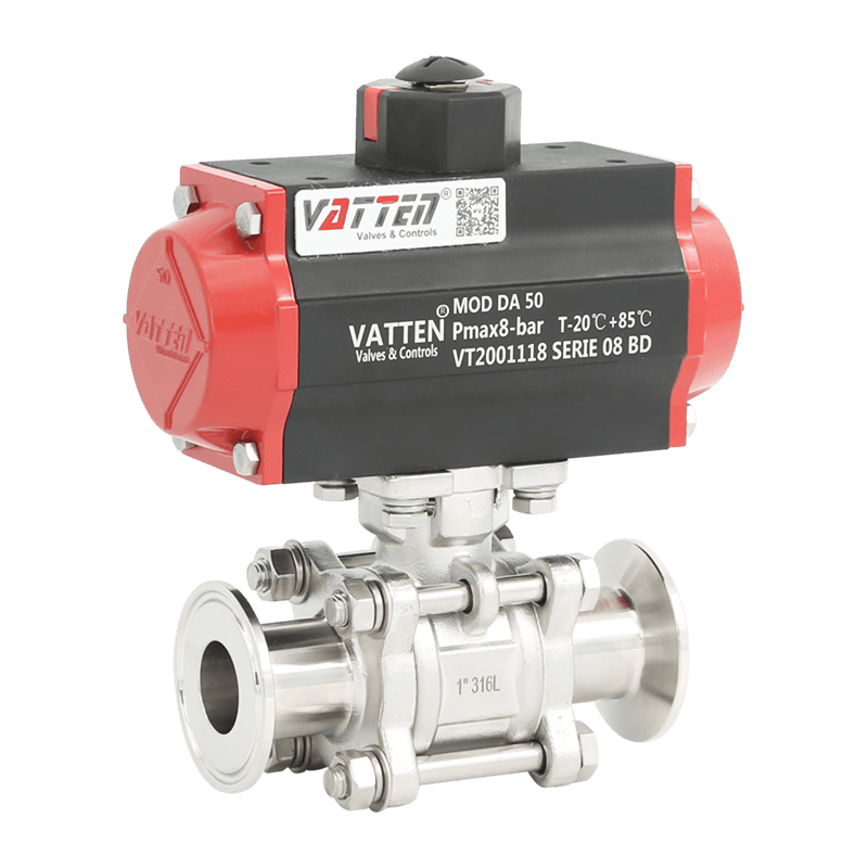 Pneumatisk klemkugleventil