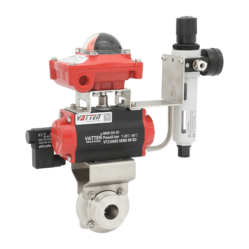 Pneumatisk klemme butterfly ventil