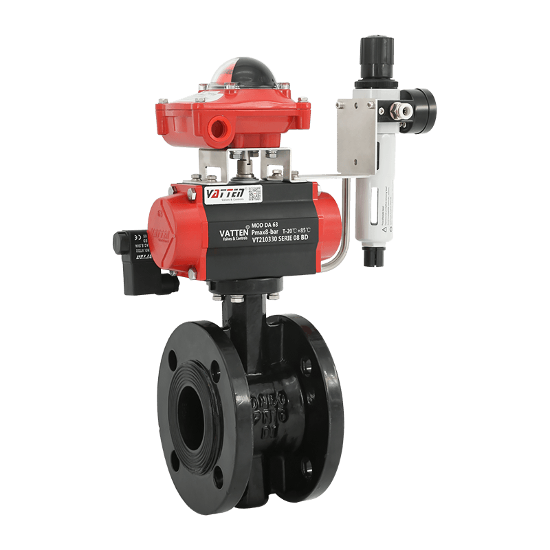 Pneumatisk flangespjældventil