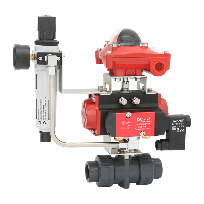 Pneumatisk PVC kugleventil